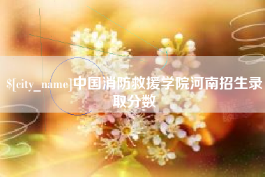 平湖中国消防救援学院河南招生录取分数