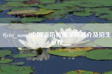 平湖中国消防救援学院简介及招生章程