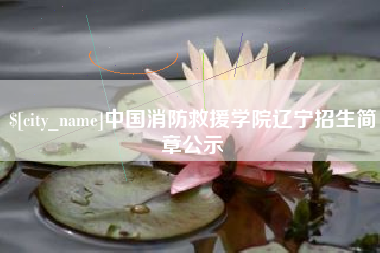 平湖中国消防救援学院辽宁招生简章公示