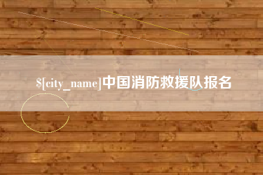 平湖中国消防救援队报名