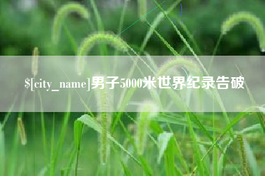 平湖男子5000米世界纪录告破