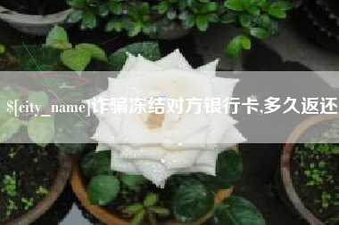 平湖诈骗冻结对方银行卡,多久返还
