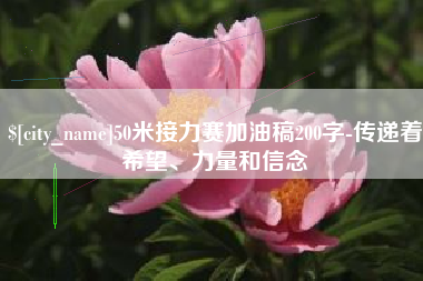 平湖50米接力赛加油稿200字-传递着希望、力量和信念
