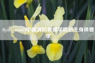 平湖中国消防救援学院招生身体要求