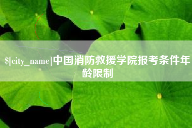 平湖中国消防救援学院报考条件年龄限制