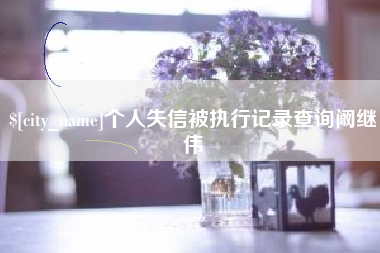 平湖个人失信被执行记录查询阚继伟