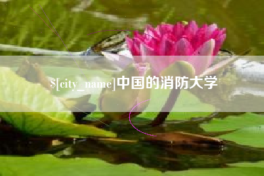 平湖中国的消防大学