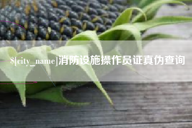 平湖消防设施操作员证真伪查询