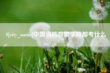 平湖中国消防救援学院都考什么