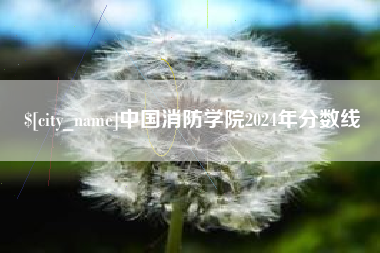 平湖中国消防学院2024年分数线