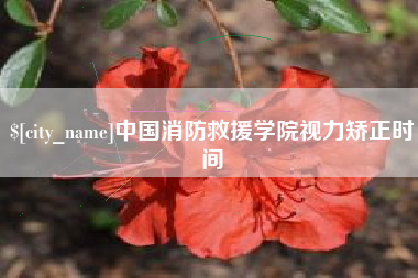 平湖中国消防救援学院视力矫正时间