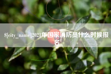 平湖2021年国家消防员什么时候报名