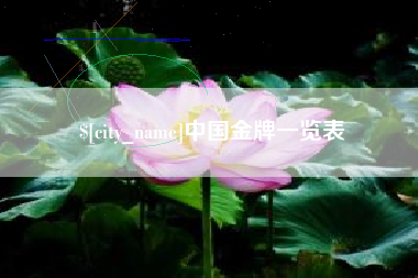 平湖中国金牌一览表