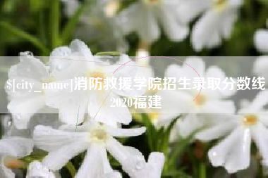 平湖消防救援学院招生录取分数线2020福建