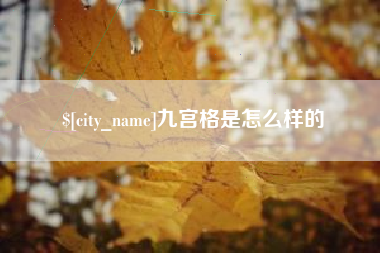 平湖九宫格是怎么样的