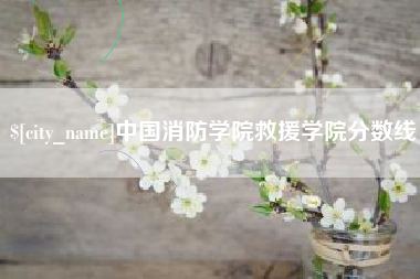 平湖中国消防学院救援学院分数线