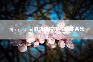 平湖消防院校报考条件合集