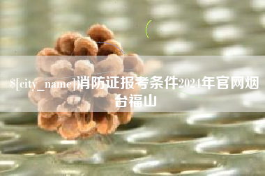 平湖消防证报考条件2024年官网烟台福山
